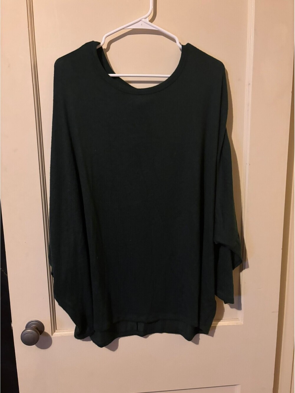 24/7 Maurices dark green batwing top 1X
